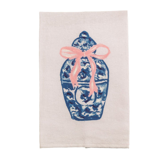 Painted Ginger Jar Tea Towel