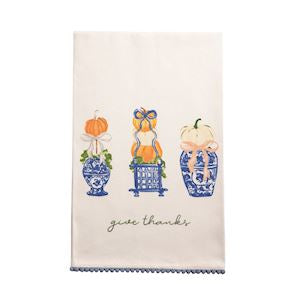 Give Thanks Topiary Kitchen Towel
