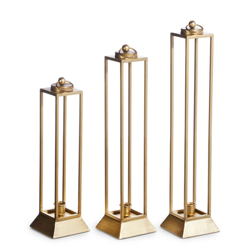 Gold Pillar Candle Lanterns