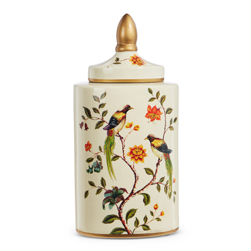 Floral Birds Ginger Jar