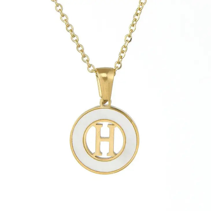 Initial Pendant Gold Plated Necklace