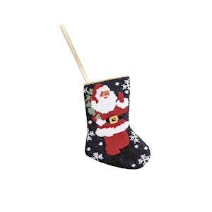 Santa Needle Point Mini Stocking