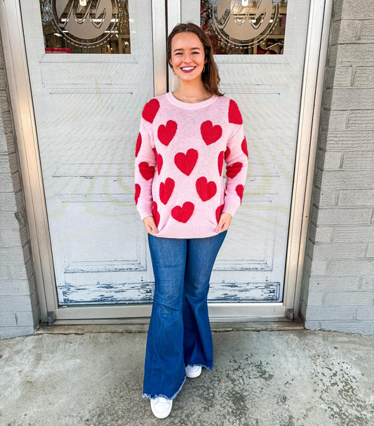 Soft Heart Valentine Sweater