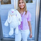 A medium floppy ear bunny stuffed animal in white.