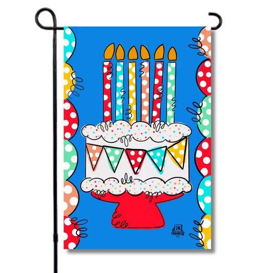 Birthday Garden Glam Vinyl Garden Flag