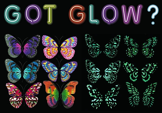 Glow Butterfly Clips