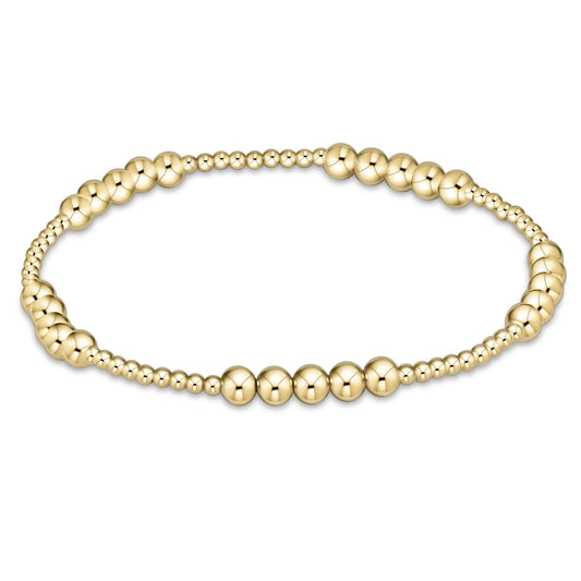 Enewton - Classic Blissful Pattern Gold 4mm Bead Bracelet