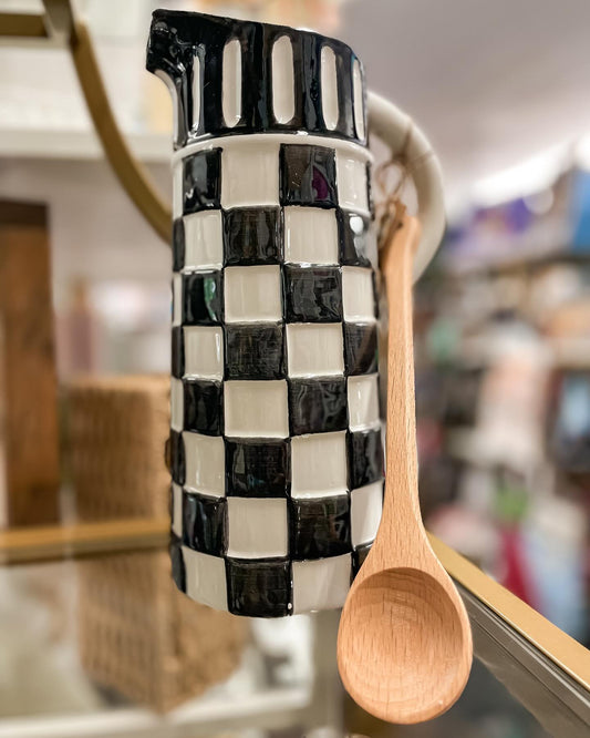 Black & White Check Pitcher Set