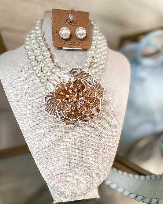 Statement Flower Necklace
