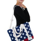 Stars and Stripes USA Flag Canvas Tote Bag