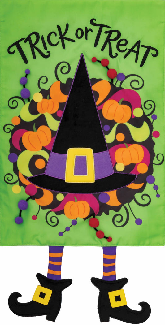 Applique Garden Flag- Witch Hat