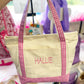 Classic Canvas Tote with Gingham Trim
