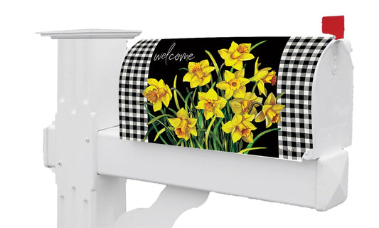 Mailbox Cover- Daffodil Check