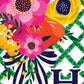 Monogrammed Garden Flag- Floral Lattice