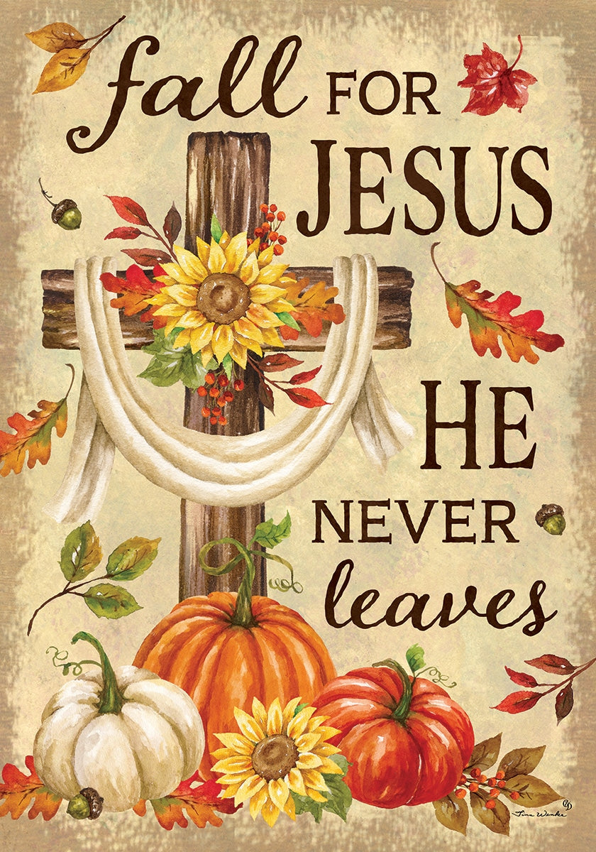 Garden Flag- Fall For Jesus