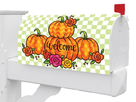 Mailbox Cover- Floral Pumpkin