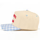 Gingham UNITED STATES OF AMERICA on Two Tone Trucker Hat