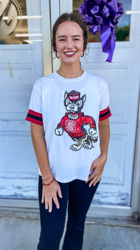 NC State Sparkle Logo T-Shirt