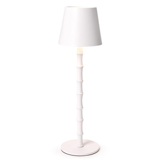 LED Cordless White Bamboo Table Lamp in Gift Box