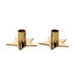Star Shape Metallic Gold Metal Taper Candlestick Candleholder
