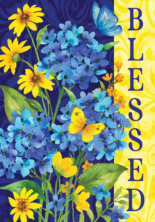 Garden Flag- Blessed Hydrangeas