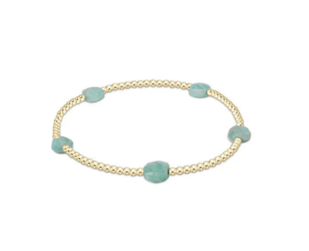Enewton - Admire Small Gemstone 2mm Gold Bead Bracelet