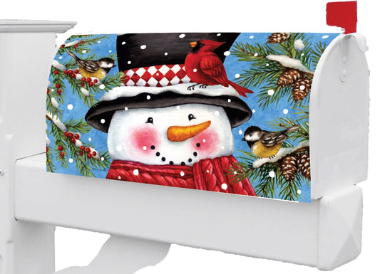 Mailbox Cover- Snowman and Birds