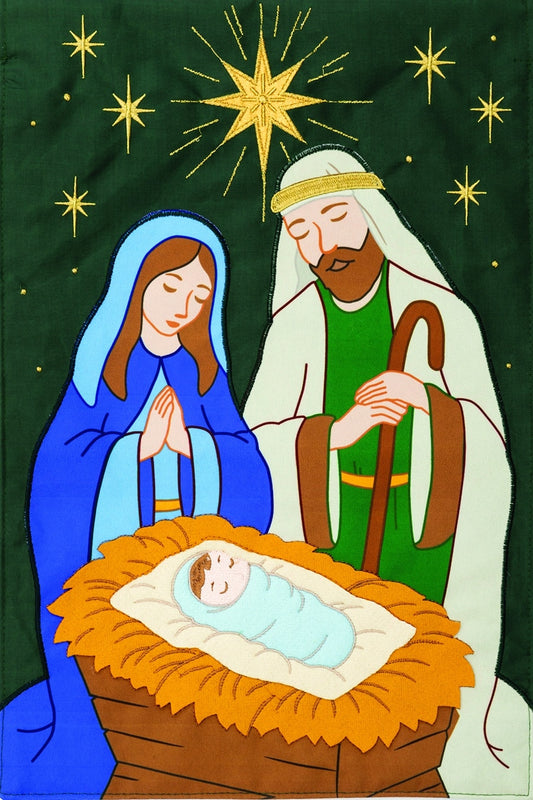 Vinyl Garden Flag-Nativity