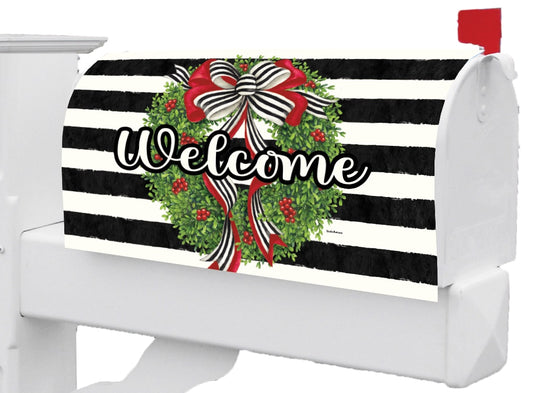 Mailbox Cover- Holiday Stripes