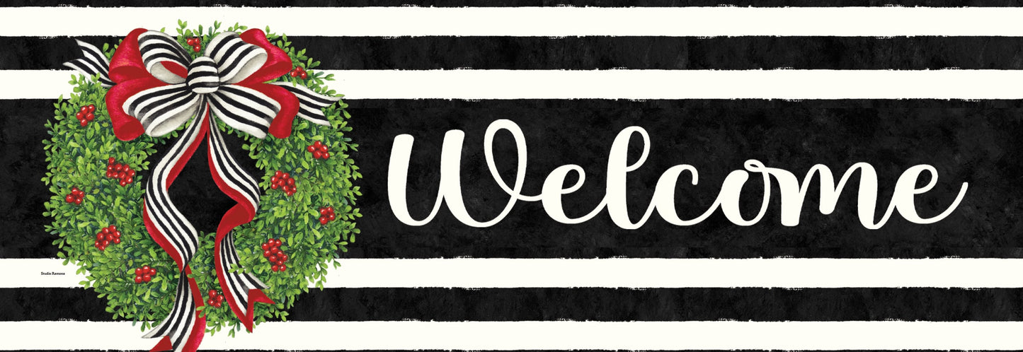 Signature Sign- Holiday Stripes