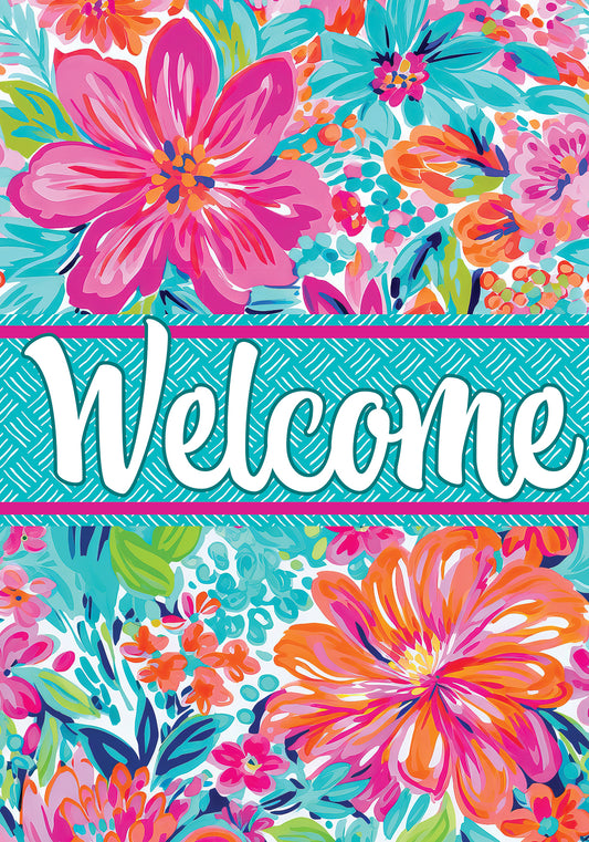 Garden Flag- Pink and Orange Medley