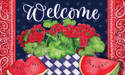 Mat- Watermelon and Flags