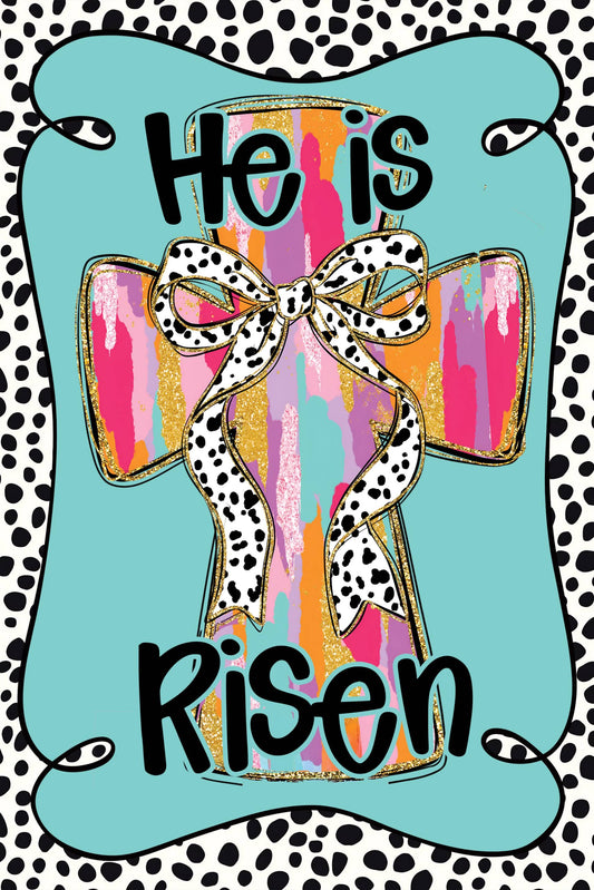 Vinyl Garden Flag- Risen Cross