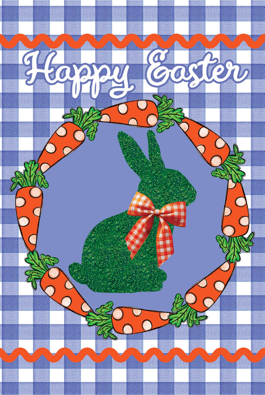 Vinyl Garden Flag- Carrot Wreath