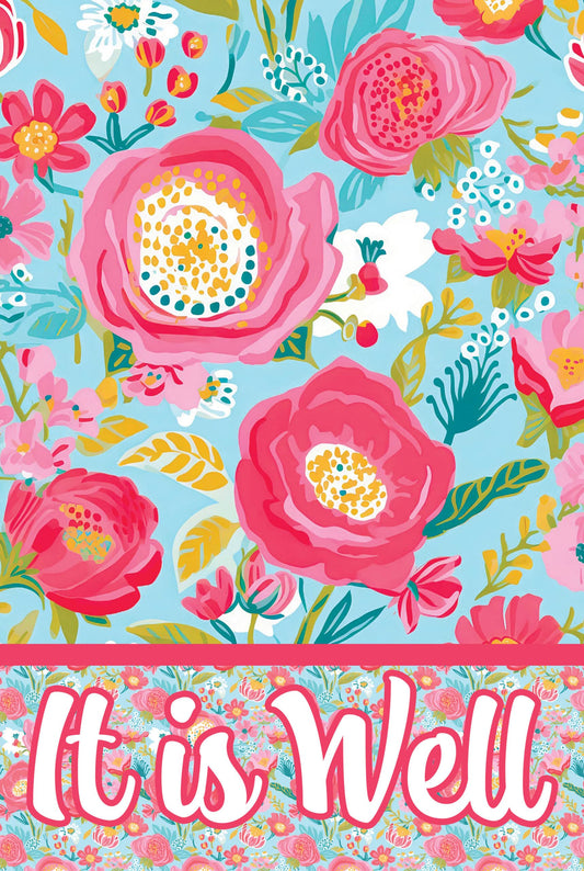 Vinyl Garden Flag- It is Well