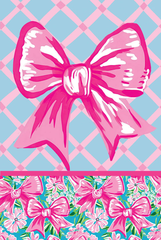 Vinyl Garden Flag- Pink Bow