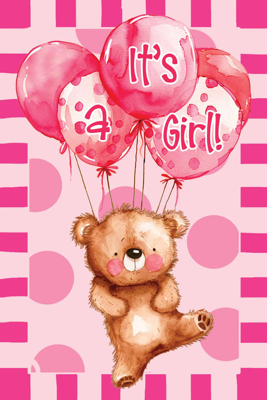 Vinyl Garden Flag- It’s A Girl