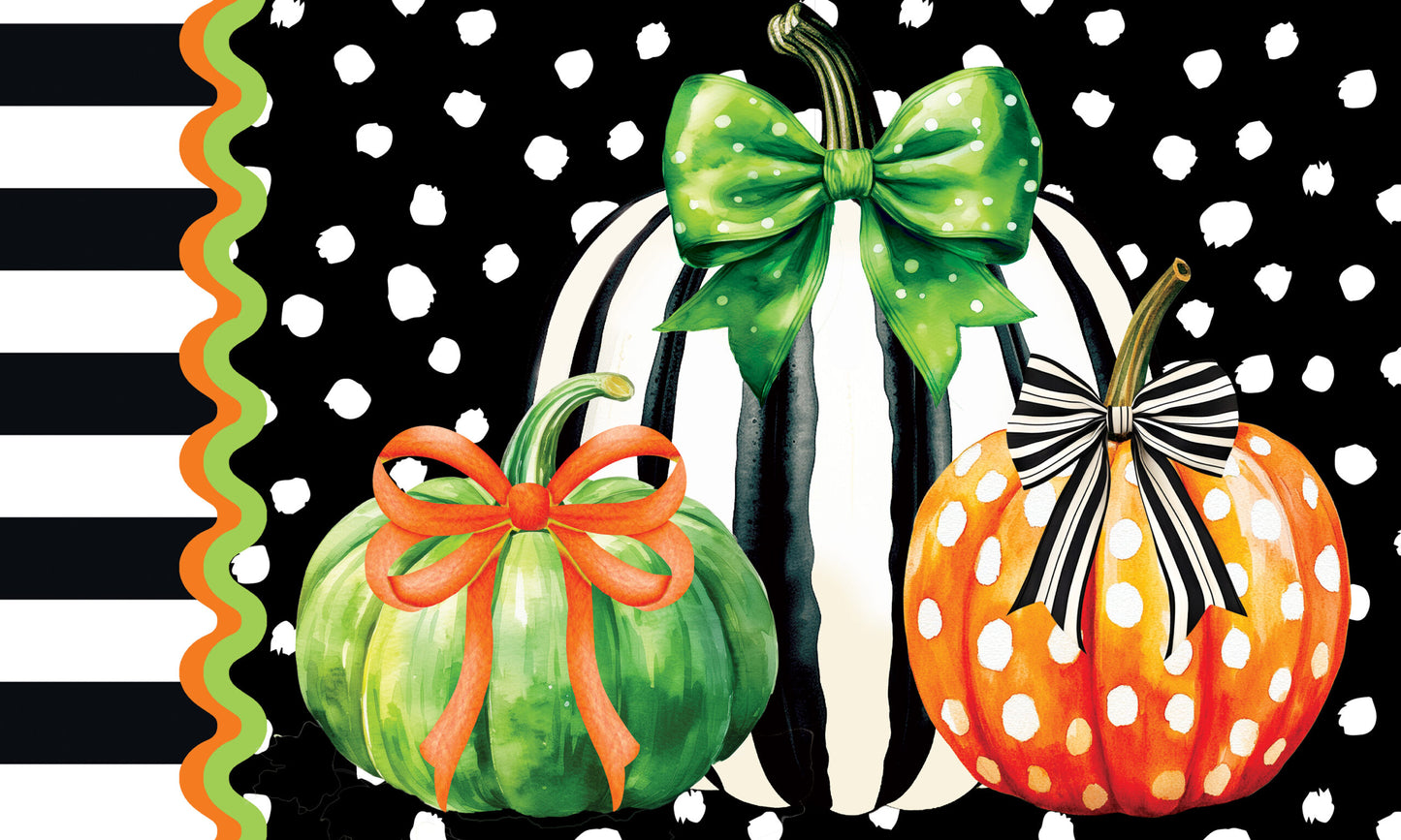 Mat- Pumpkin Stripes