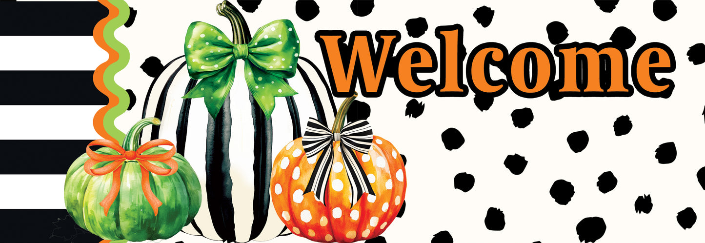 Signature Sign- Pumpkin Stripes