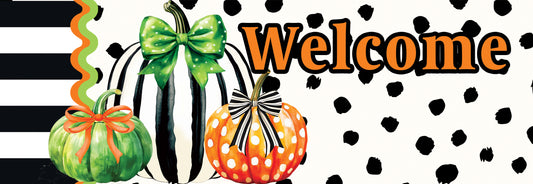 Signature Sign- Pumpkin Stripes