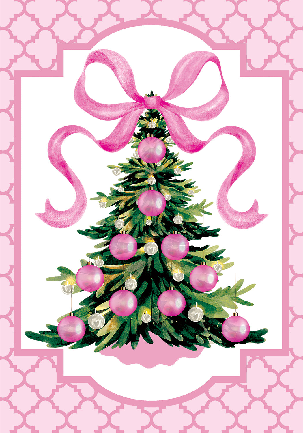 Garden Flag- Pink Christmas Tree