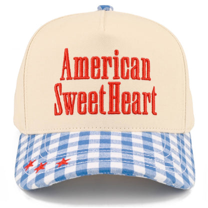 AMERICAN SWEETHEART Letter on Two Tone Trucker Hat