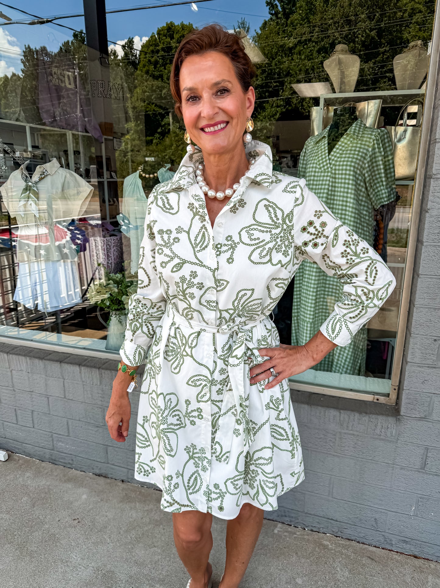 Sarah White Lacecap Dress