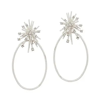 Rhinestone Sunburst Earrings