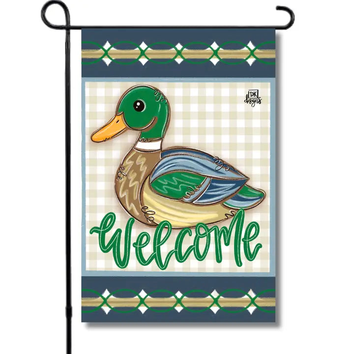 Mallard Welcome Garden Flag