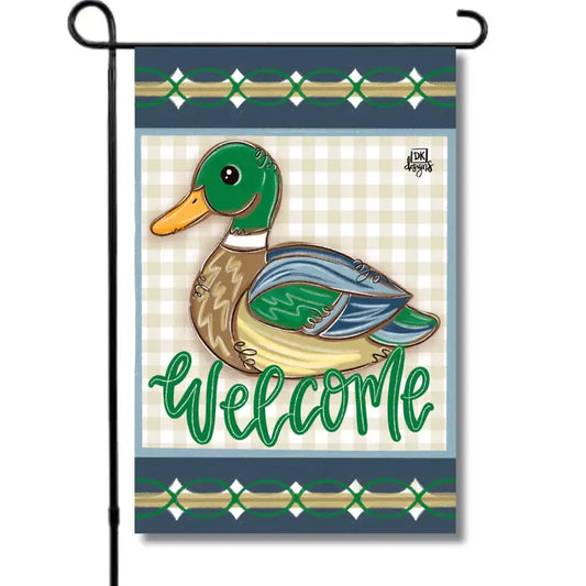 Mallard Welcome Garden Flag