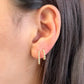 18k Gold Filled Beaded C-Hoop Earrings