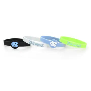 UNC College 4 pack of silicone bracelets