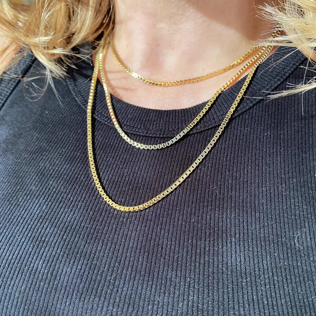 Gold Filled 2.0mm Box Chain Necklace
