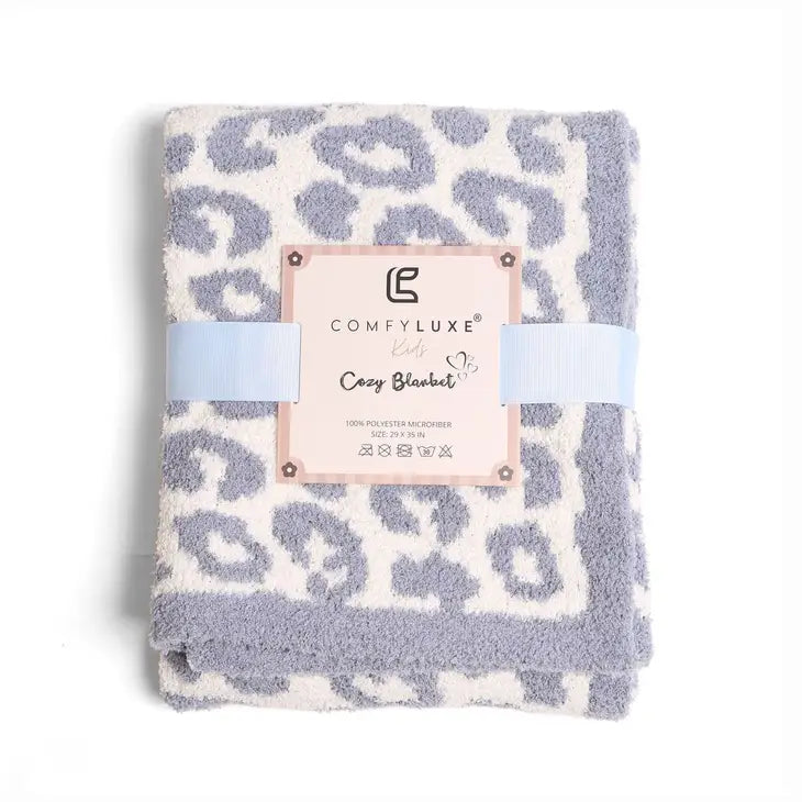 Small Cozy Leopard Print Throw Blanket